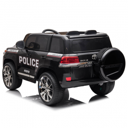 Masinuta Politie Toyota Land Cruiser 12V pentru Copii Roti EVA MP3 Scaun Piele Telecomanda [5]