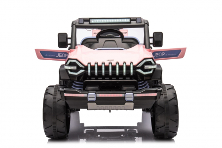 Mașinuța electrică Jeep Roz cu 2 Locuri 4x4 Radiotelecomnda [2]