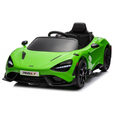 Masinuta electrica McLaren 765LT Roti din spuma si Radiotelecomanda Verde 12V [1]