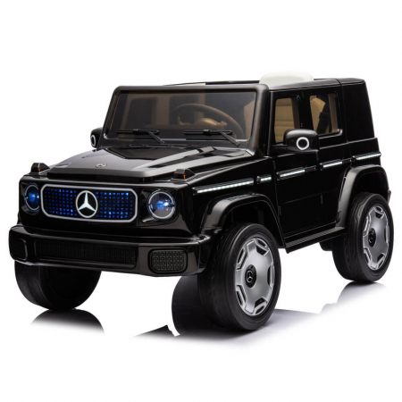 Masinute electrice 12V - Masinuta Electrica Mercedes EQG Concept 12V Scaun Piele ECO Roti Cauciuc EVA MP3 Bluetooth Negru