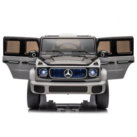 Masinuta Electrica Mercedes EQG Concept 12V, Scaun Piele ECO, Roti Cauciuc EVA, MP3, Bluetooth, Gri [1]