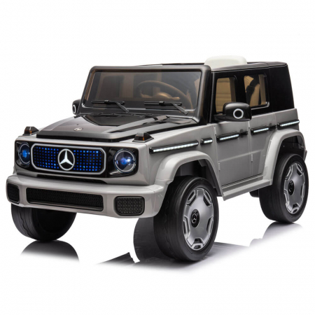 Masinute electrice 12V - Masinuta Electrica Mercedes EQG Concept 12V, Scaun Piele ECO, Roti Cauciuc EVA, MP3, Bluetooth, Gri