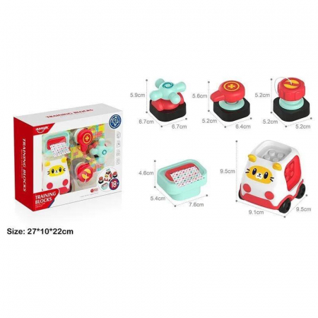 Jucarii Senzoriale - Set 5 Jucarii Busy Board Interactiva Masinuta Busy Toy – Dezvoltare Motricitate