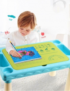 Masute de activitatii ( 9 luni +) - Masuta 3 in 1 tip Lego Duplo 60 piese