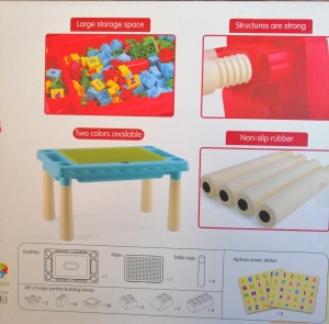 Masuta 3 in 1 tip Lego Duplo 60 piese [1]