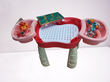 Masuta de joaca copii 2 in1 cuburi constructie [2]