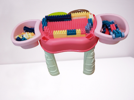 Masuta de joaca copii 2 in1 cuburi constructie [3]
