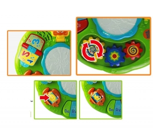 Masuta multifunctionala 2 in 1 Activitati Bebe Green Fun [2]