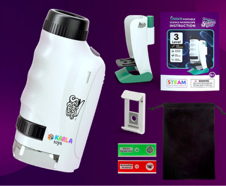 Microscop Stiintific Portabil de jucarie pentru Copii Darwin Microscop [1]