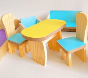 Set Mobilier din lemn pentru papusi dora [2]