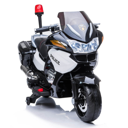 Motocicleta Electrica de Politie pentru Copii POLICE, 12V, 2 Motoare, MP3, Roti EVA, Lumini LED [1]