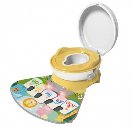 Accesorii Baie copii - Olita cu Reductor și Covoraș Muzical galben