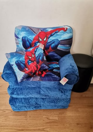 Fotolii Extensibile din Plus - Omul Paianjen Spiderman Fotoliu din Plus Extensibil cu Pernuta