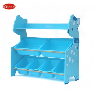 Mobilier si accesorii -  Organizator jucarii de lemn 6 cosuri Onshine Caprioara