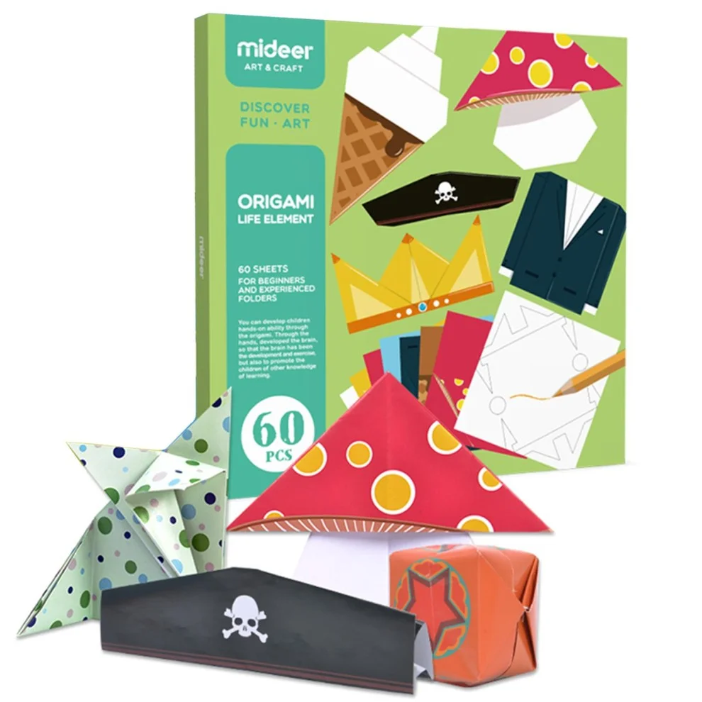 Jucării Educative pentru Copii - Origami din hartie pentru copii incepatori 60 de piese