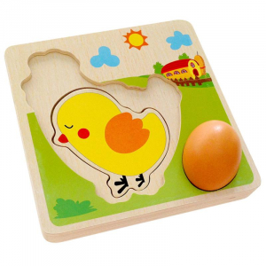 Puzzle din Lemn in Straturi Ciclul Vietii Puiul [3]