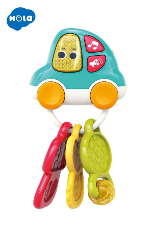 Jucarii bebe (Varsta 0 Luni - 2 ani) - Jucarie Interactiva cu Lumini si sunete Dentitie Chei cu telecomanda Hola Toys