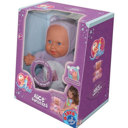 Papusi -Casute- Masute infrumusetare ( 3 ani +) - Papusa Bebelus interactiva Alice Danseaza D-Toys