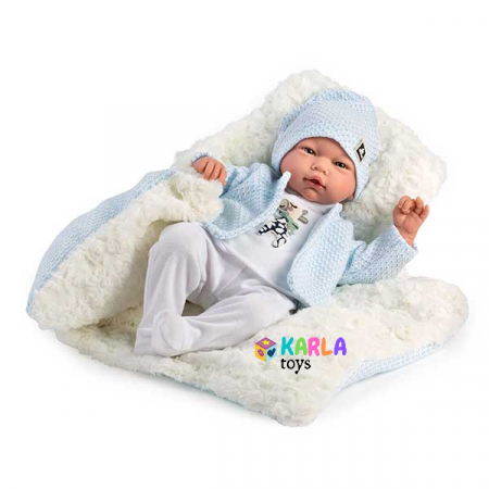 Jucarii din Plus - Mascote din Plus(3 ani +) - Papusa Bebelus Lucia Guca 46 cm Reborn