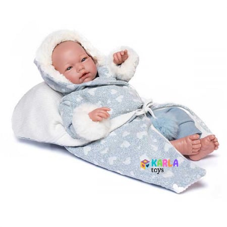 Jucarii din Plus - Mascote din Plus(3 ani +) - Papusa Bebelus Noe Guca 46 cm Reborn
