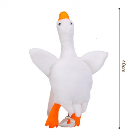 Ghiozdane copii - Geanta copii din plus sub forma de rata Alb