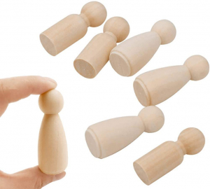 Papusi din Lemn Peg de Pictat set 50 bucati [4]