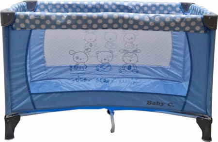 Camera copilului - Patut Tarc Pliabil Copii Baby Care Verde 120x60 cm cu 2 Niveluri, Plasa Insecte si Geanta Transport