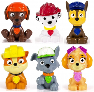 Figurine Desene Animate( 3 ani +) - Set 6Figurine de baie Patrula catelusilor cu sunte