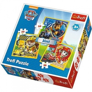 Jucarii - Puzzle 3 in1 Patrula catelusilor