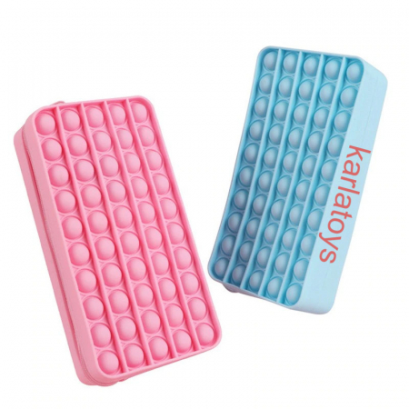 Penar cu fermoar Pop It din silicon Fidget Push Bubble Simpl Dimple [1]