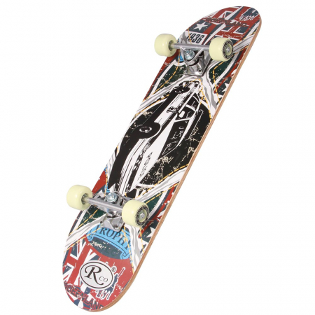 Skateboard si Penny board - Skateboard PVC, 78,5 cm, Aluminiu, model retro Cars