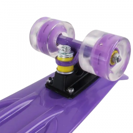 Penny Board cu roti de silicon și lumini cu print grafic Mov [3]