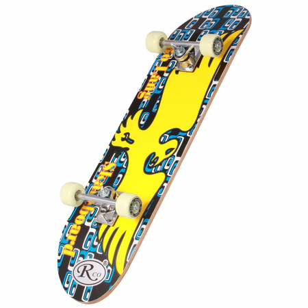 Skateboard si Penny board - Skateboard, PVC, 78,5 CM, Aluminiu, Fata negru spate imprimeu pasarea Phoenix