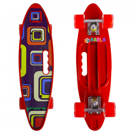 Skateboard si Penny board - Penny Board Portabil cu Roti cu Lumina si desene