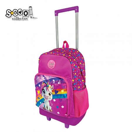 Ghiozdan troler Unicorn – 45x32x16,5 cm, cu roti, maner telescopic si design magic [2]