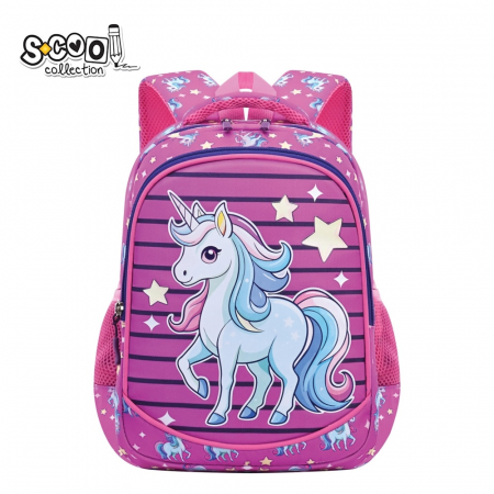Ghiozdane copii - Ghiozdan Gradinita Unicorn – 34x23x14 cm, poliester rezistent, bretele reglabile