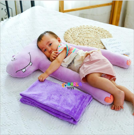 Mobilier si accesorii - Perna Bebe de plus Animale cu paturica