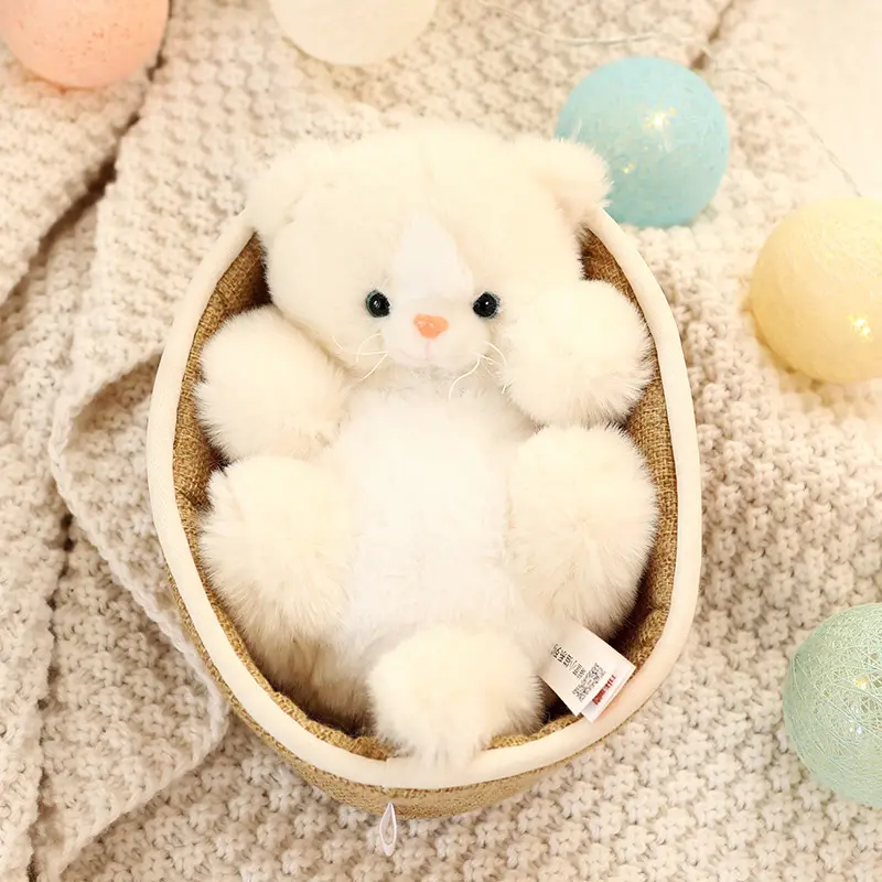 Jucarii din Plus - Mascote din Plus(3 ani +) - Pisca Alba din plus ce mianua cu cosulet