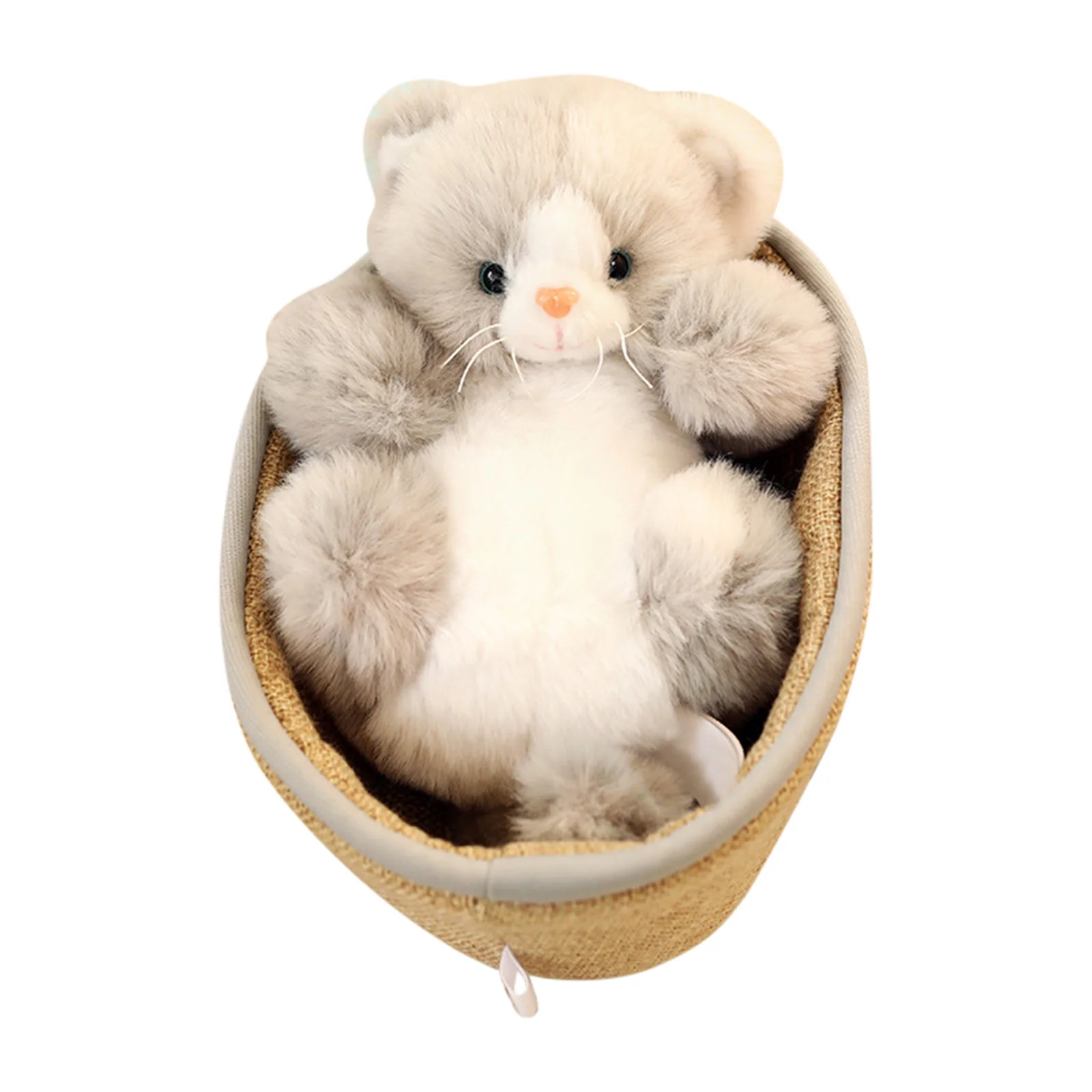 Jucarii din Plus - Mascote din Plus(3 ani +) - Pisca Gri din plus ce mianua cu cosulet