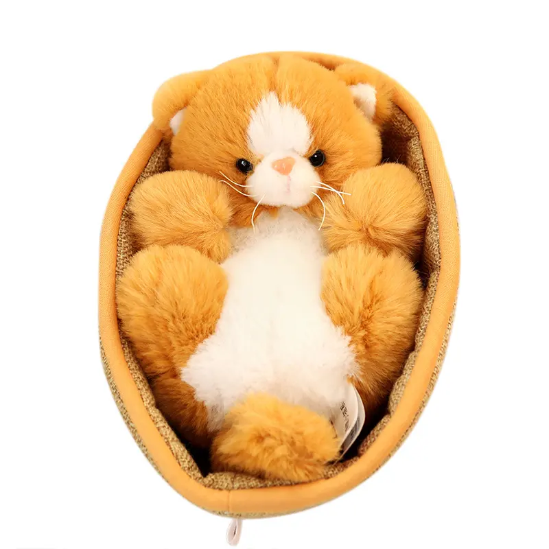Jucarii din Plus - Mascote din Plus(3 ani +) - Pisca Portocalie din plus ce mianua cu cosulet