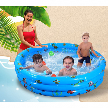 Piscine, Colace si Saltele gonflabile - Piscina Gonflabila rotunda pentru copii Colorata 150 cm
