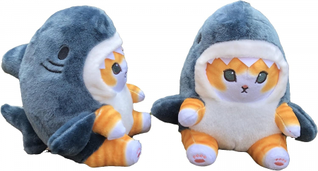Jucarii din Plus - Mascote din Plus(3 ani +) - Pisicuta din Plus Costumata in Rechin Shark Cat