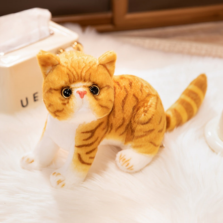 Jucarii din Plus - Mascote din Plus(3 ani +) - Pisicuta Plus Tigru ce Miauna cu trasaturi realiste