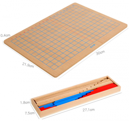 Panou din Lemn Montessori adunare si scadere GeoBoard Montessori [13]