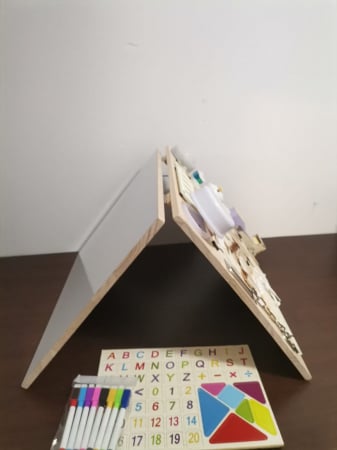 Placa Lemn Montessori Senzoriala Copii Incuietori Busy Board 2 in 1 [9]