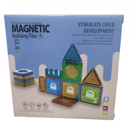 Jucarii Copii - Placi Magnetice Joc Magnetic STEM MAGNETIC BUILDING TILES
