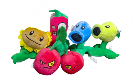 Set 5 Jucarii de Plus Plants vs Zombies - Plante din Renumitul Joc Video [1]