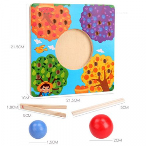 Joc de Lemn Montessori Sortator culori Pomul Fructifer [3]