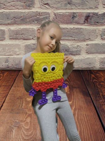 Joc  senzorial Pop It Push Bubble Fidget Spongebob Pantaloni Patrati [2]