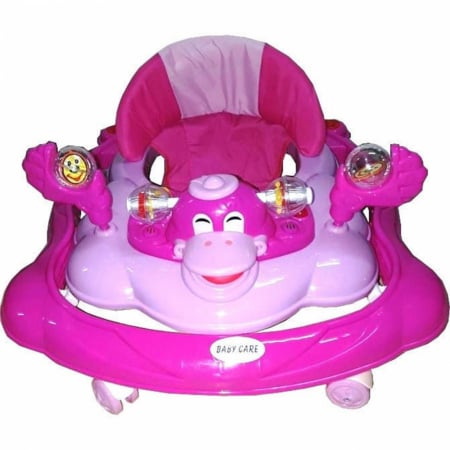 Premergator Baby Care Ratusca Roz, Reglabil 3 Trepte, 8 Roti, Pliabil, cu Melodii [1]